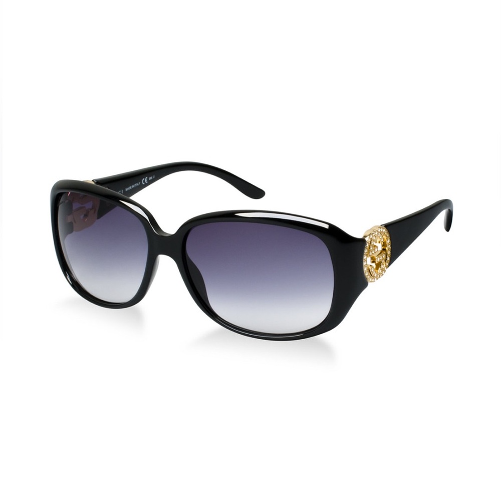 Gucci sunglasses black and gold with crystals GG 3578/s